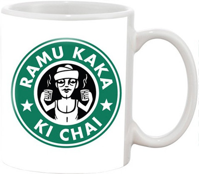 

Ashvah Ramu Kaka Ki Chai Ceramic Mug(350 ml), Multicolor