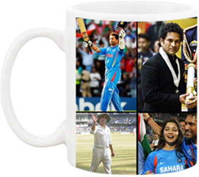 ARTBUG Sachin Tendulkar 1002 Ceramic Coffee Mug(350 ml)