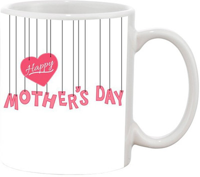 

Ashvah Happy Mother's Day 1328 Ceramic Mug(350 ml), Multicolor