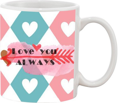 

Ashvah Love You Always 960 Ceramic Mug(350 ml), White