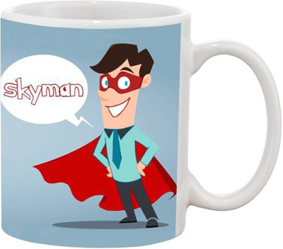 

Ashvah Skyman 967 Ceramic Mug(350 ml), White
