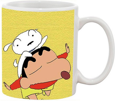 

Ashvah Shin-chan Ceramic Mug(350 ml), Multicolor