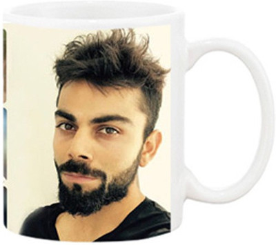

Ashvah Virat Kohli 1012 Ceramic Mug(350 ml), White