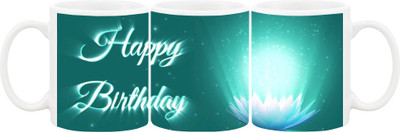 

Ashvah Happy Birthday 1516 Ceramic Mug(350 ml), Multicolor