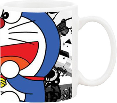 

Ashvah Doraemon Cartoon 1506 Ceramic Mug(350 ml), Multicolor