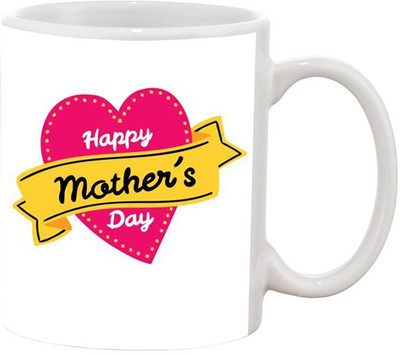 

Ashvah Happy Mother's Day 1329 Ceramic Mug(350 ml), Multicolor