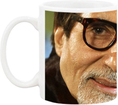 

Ashvah Amitabh Bachan 1041 Ceramic Mug(350 ml), White