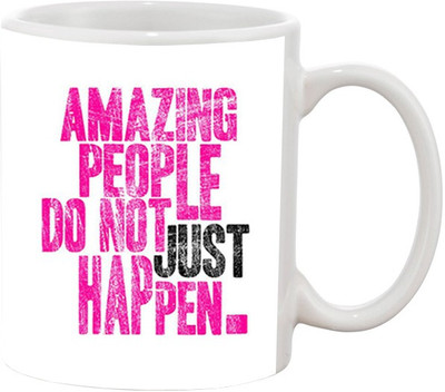 

Ashvah Amazing People Ceramic Mug(350 ml), Multicolor