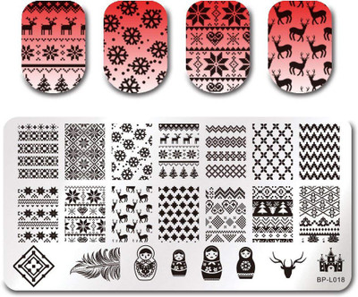 

Born Pretty BP-L018 Stainless Steel Nail Stamping Image Plate.(Multi)