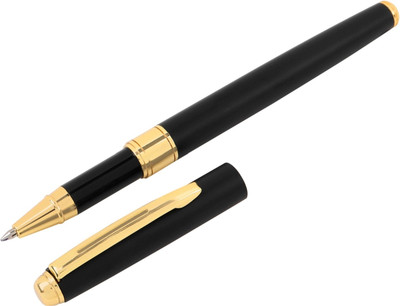 

Oculus Primus 1322 Smooth, Stylish Mid Cut Clip with Black & Golden Glossy Finish metallic Roller Ball Pen