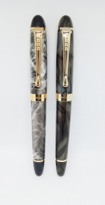 

Loggas Jinhao X-450 Marbal And Brown gold Clip midiam nib fountain pen(set of 2) Fountain Pen