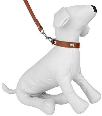 

CUE CUE Pet Dog Collar & Leash(, Brown