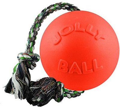 

Jolly Pets 4.5" Romp-N-Roll Dog Toy, Small, Orange Plastic Fetch Toy For Dog