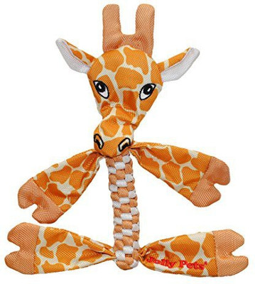 

Jolly Pets Giraffe Animal Flathead Tug/Squeak Toy, Large Cotton Plush Toy For Dog