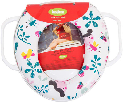 

Baybee Portable Potty Training Seat | Toddler Toilet Training Soft Potty Seat Ring | Fits Round and Oval Toilets for Boys and Girls Potty Seat(White & Blue)