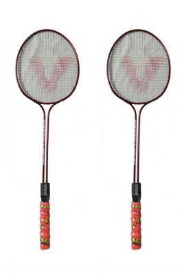 

vipson Double Shaft Rod Light Weight Full Size Badminton Racquet set of 2 For Kids 10 To 12 Years Multicolor Strung Badminton Racquet(G5 - 3 Inches, 350 g)