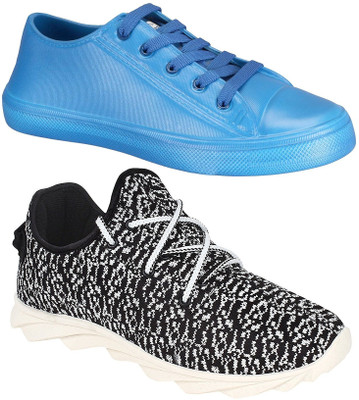 

Pexlo Combo Pack of 2 Casual & Sports Shoes (Running Shoes) Casuals For Men(Multicolor, Blue & black