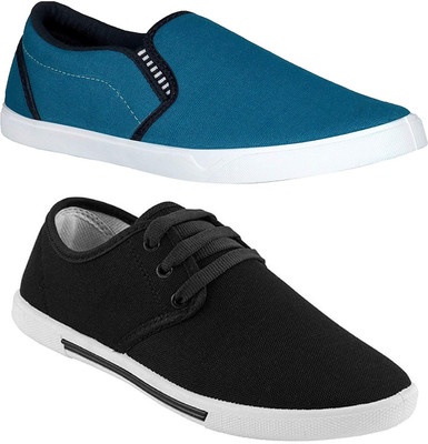 

Chevit Combo Pack of 2 Casual Shoes (Loafers Shoes) Sneakers For Men(Blue, Black
