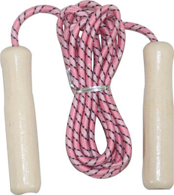

Mopi high grade skipping rope wooden handle pink pack of 1 Freestyle Skipping Rope(Pink, Length: 175 inch)