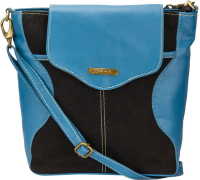 

Beloved Women Casual Blue, Black PU Sling Bag, Black;blue