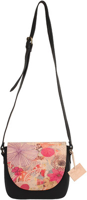 

Rub & Style Women Casual Black Genuine Leather Sling Bag