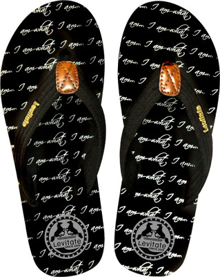 

Levitate WORD NEW Flip Flops, Black grey