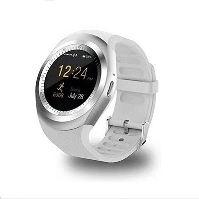 

GUG Attractive Wristwatch Phone with sim and Card Support and Support All Smartphone Smartwatch(White Strap Free Size)