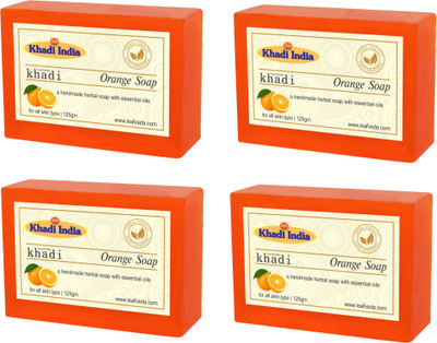 

Khadi Leafveda Orange Soap pack of 4(500 g, Pack of 4)