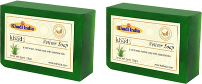 

Khadi Leafveda Vetiver Soap Pack of 2(250 g, Pack of 2)