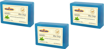 

Khadi Leafveda Mint Soap pack of 3(375 g, Pack of 3)