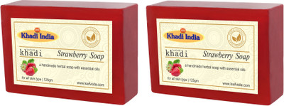 

Khadi Leafveda Strawberry Soap Pack of 2(250 g, Pack of 2)