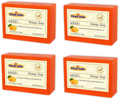 

Khadi Leafveda Orange Soap pack of 4(400 g, Pack of 4)