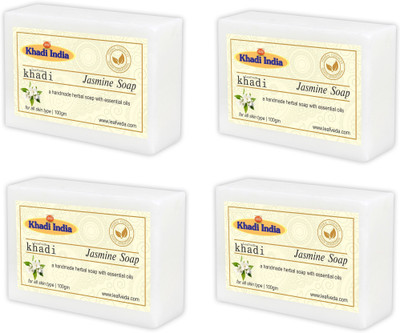 

Khadi Leafveda Jasmine Soap pack of 4(400 g, Pack of 4)