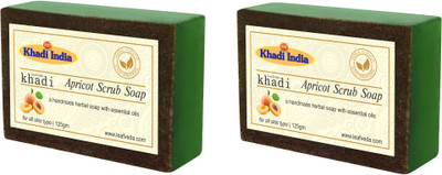 

Khadi Leafveda Apricot Scrub Soap Pack of 2(250 g, Pack of 2)