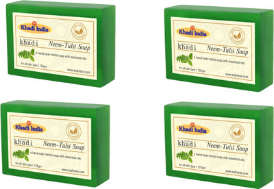 

Khadi Leafveda Neem-Tulsi Soap pack of 4(500 g, Pack of 4)
