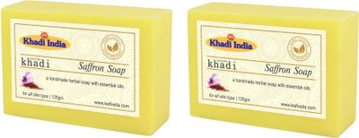 

Khadi Leafveda Saffron Soap Pack of 2(250 g, Pack of 2)