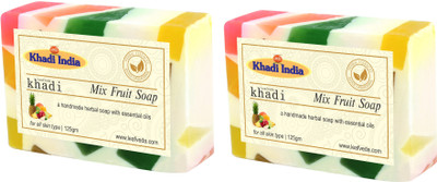 

Khadi Leafveda Mix Fruit Soap Pack of 2(250 g, Pack of 2)