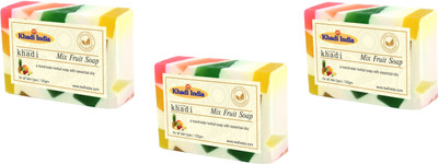 

Khadi Leafveda Mix Fruit Soap pack of 3(375 g, Pack of 3)
