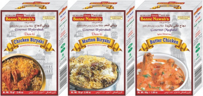 

Ustad Banne Nawab's Chicken Biryani & Mutton Biryani & Butter Chicken - 3 Pack(3 x 65 g)