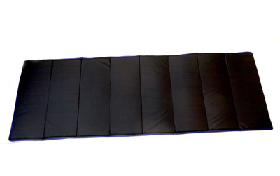 

QUINERGYS ™ Folding Panel Gymnastics Mat Gym Fitness Exercise Mat with Carrying Case - Jet Black 18 mm Yoga Mat
