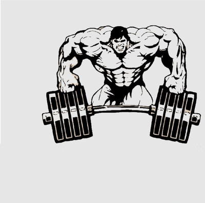 marvellous 75 cm m-gymhulk Self Adhesive Sticker(Pack of 1)