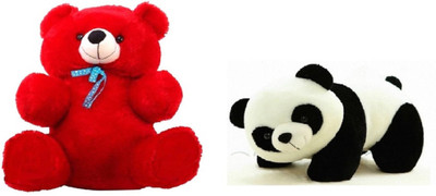 

Arvel 2 feet red and panda Jumbo teddy /high quality teddy / valentine teddy / anniversary gift teddy/ teddy for girlfriend - 68.10 cm(Red, Black), Black;red