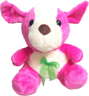 

CREATIVEVILLA CUTE DARK PINK DOG TEDDY STUFFED PLUSH SOFT TOY - 28 cm(Multicolor)