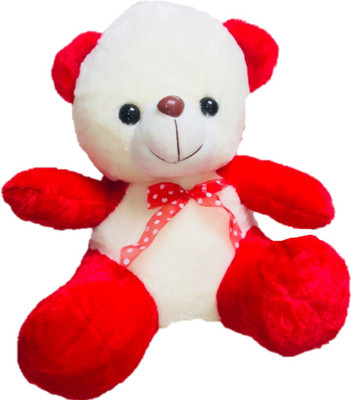 

CREATIVEVILLA CUTE RED TEDDY BEAR STUFF PLUSH SOFT TOY - 30 cm(Multicolor)