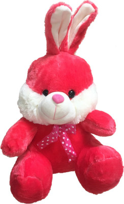 

CREATIVEVILLA CUTE CHERRY RED RABBIT STUFFED PLUSH SOFT TOY - 35 cm(Multicolor)