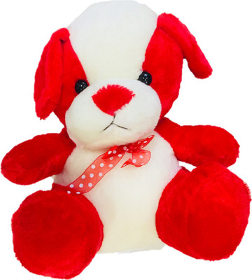 

CREATIVEVILLA CUTE RED PUPPY DOG STUFFED PLUSH SOFT TOY - 30 cm(Multicolor)