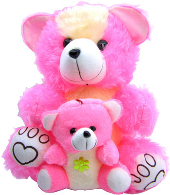 

Gift Decor Shop teddy bear for girls pink Teddy Mother and baby-Huggable Teddy Bear with combo of mother and child teddy for Girlfriend/Birthday Gift/Boy/Girl ( Pink, 41 cm) - 41 cm(Pink)