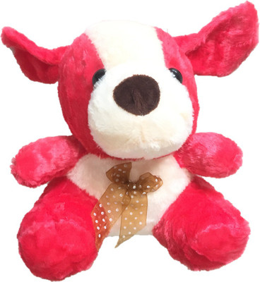 

CREATIVEVILLA CUTE CHERRY RED DOG TEDDY STUFFED PLUSH SOFT TOY - 28 cm(Multicolor)