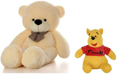 

Arvel 3 feet cream and 18 cm pooh anniversary gift teddy/ teddy for girlfriend / cute teddy / gift teddy / love teddy - 92.3 cm(Cream, Yellow)