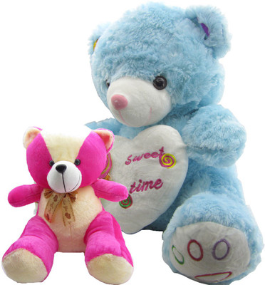 

Gift Decor Shop Teddy Bear Soft Toy (Blue, 50.8 cm) Sweet Time Combo with stuffed toy pink cream teddy bear for Kids (Light Pink, 44 cm) - 51 cm(Multicolor)